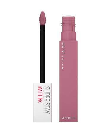 Maybelline Super Stay Matte Ink Liquid Lipstick Makeup  Long Lasting High Impact Color  Up to 16H Wear  Revolutionary  Light Mauve Pink  1 Count 180 REVOLUTIONARY 0.17 Fl Oz (Pack of 1) 1 COUNT
