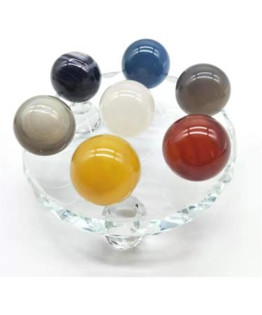 Natural Crystal Rough Ornament 15-25mm Natural Agate Crystal Ball Sphere Seven Star Array for Decorate 1 Set for Fengshuifor Fengshui Decoration Gift Decoration 1set - Buy Online on SooperMarket.com