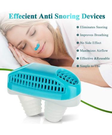 2-in-1 Anti Snoring Air Purifier for CPAP Users - Nasal Vents Plugs for Comfortable Sleep and Snoring Reduction - No Charging Needed - Men and Women - Buy Online on SooperMarket.com