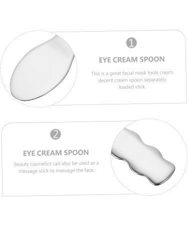 WOFASHPURET Stainless Steel Spoon Facial Cosmetic Spoon Glass Octopus Ornament Anti Wrinkle Eye Cream Mini Spoons Mini Scoops Clay Blenders Facial Cream Spoons Make up Baby Scraper 6.5x2x0.2cm Silver - Buy Online on SooperMarket.com