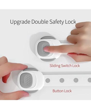 6PCS Baby Proofing Cabinet Locks - Double Safety Lock Latches - Adjustable Strap - Child Proof Drawer Locks - 6 Count - Buy Online on SooperMarket.com