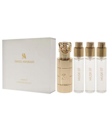 Swiss Arabian Musk 01 Giftset - Arabian Perfumes for Women and Men - Long Lasting Perfume - Fruity Floral Musk Perfume - 3 Bottles with Case - 4 pc - Buy Online on SooperMarket.com