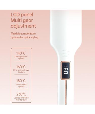 Buy 40W Professional Hair Straightener & Curler | Fast Heating Flat Iron - White US Plug 110-240V | International Shipping Available - Buy Online on SooperMarket.com