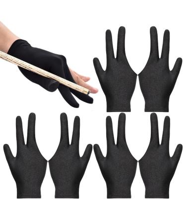 NHPY 6 pieces Billard glove three fingers gloves 3 fingers Queue gloves billiard gloves billiard snooker Queue gloves unisex stretchy