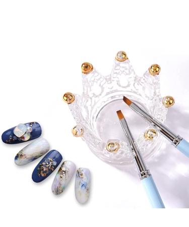2 Pcs Round & Angled Nail Art Clean Up Brushes - Nail Painting Brushes for Mistake Cleanup and Design - 2pcs - Buy Online on SooperMarket.com