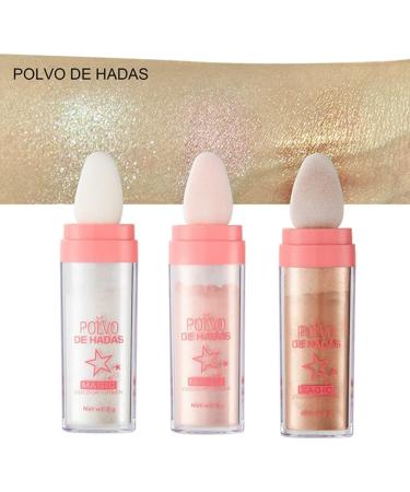 Glitter Highlighter Powder Stick - Smooth Waterproof Shimmer for Face, Body & Eyes - Gold Brown 9g - Buy Online on SooperMarket.com