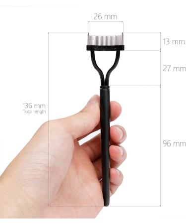 Brensty Eyelash Comb Curlers Makeup Mascara Applicator Eyebrow Grooming Brush Tool - Buy Online on SooperMarket.com