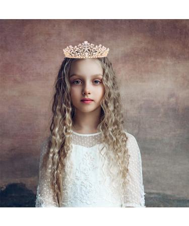 Didder Crystal Tiara - Gold Princess Crown for Women & Girls | Rhinestone Bridal Hair Accessories for Wedding, Prom & Parties - Buy Online on SooperMarket.com