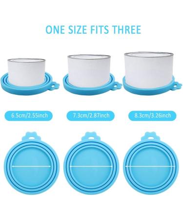 Huayue 6 Pack Pet Can Covers Pet Food Tin Lids Universal Silicone Cat Dog Food Can Lids One Size Fit 3 Standard Size 6 Colors - Buy Online on SooperMarket.com