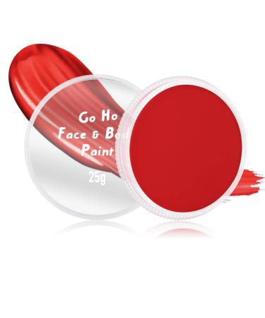 Go Ho Red Face Body Paint Makeup Professional Water Based Creamy to Gel Body Painting Single Palette for Cosplay SFX Costumes Festivals Halloween Makeup 25g