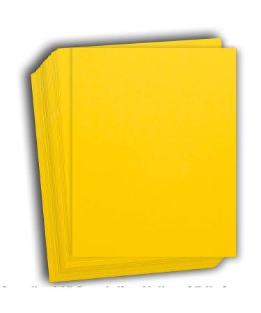 Hamilco Colored Cardstock Scrapbook Paper 8.5 x 11 Dandelion Yellow Color Card Stock Paper 50 Pack
