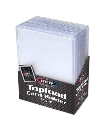 BCW 3" x 4" Topload Card Holder for Standard Trading Cards | Up to 20 pts | 25-Count