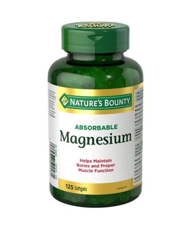 Nature's Bounty Absorbable Magnesium 125 Liquid Softgels Capsules