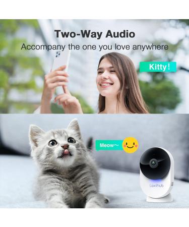 Pet Camera 5GHz WiFi Security Camera Laxihub 1080P Indoor Home Baby Monitor with App, Human Motion Detection, Night Vision, 2-Way Audio - Beige - Buy Online on SooperMarket.com