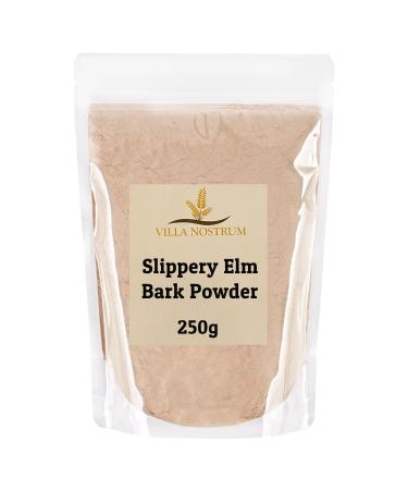 Slippery Elm Bark Powder 250g (Inner Bark) by Villa Nostrum Digestive Health Support Helps Soothe The Throat and Coughing No Irradiated