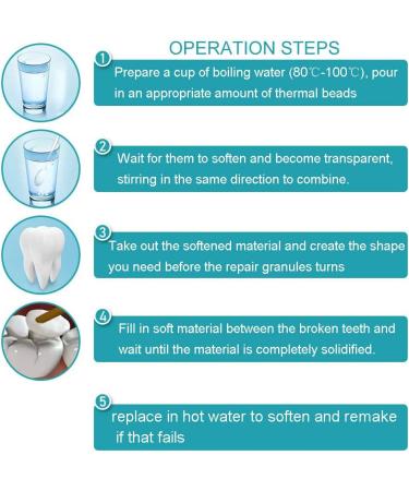 Flipped Warmth Tooth Repair Granulate | Instant Veneers & Provisional Dentures for Missing Teeth | 60ml - Buy Online on SooperMarket.com