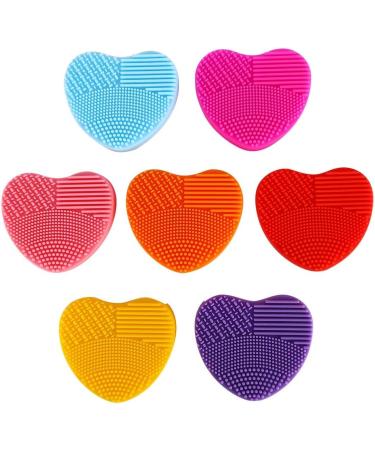 Silicone gloves brush accessories heart shape silicone makeup brush detergent brush for cosmetic washing(Rose) - Buy Online on SooperMarket.com