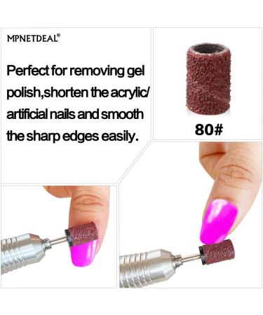 300pcs #80 Grit Sanding Bands for Acrylic Nails | Efile Nail Drill Bits Mandrel - Buy Online on SooperMarket.com