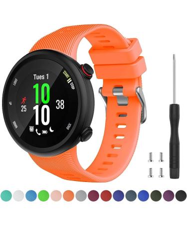 Watbro Compatible with Garmin Forerunner 45 Band  Soft Silicone Sport Replacement Watch Band  Fitness Strap Bracelet Wristband for Garmin Forerunner 45 Smartwatch Pink+Teal+Orange - Buy Online on SooperMarket.com
