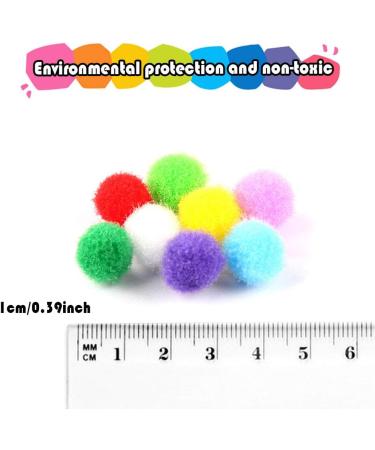1500 Small 1cm Craft Pom Pom Balls in Bright Assorted Colors - Perfect for DIY Crafts - Buy Online on SooperMarket.com