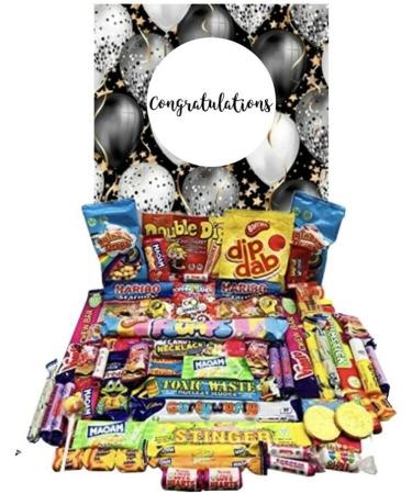 Congratulations Pick Mix Ultimate Retro Sweets Box Sweet Candy Hamper Present Gift All Occasssions New Job New House Winning Quiz New Baby - Buy Online on SooperMarket.com