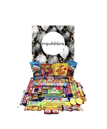 Congratulations Pick Mix Ultimate Retro Sweets Box Sweet Candy Hamper Present Gift All Occasssions New Job New House Winning Quiz New Baby