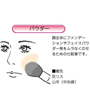 Japanese Akashiya Fude Powder Cheek Makeup Brush - Black | Made in Japan - Buy Online on SooperMarket.com