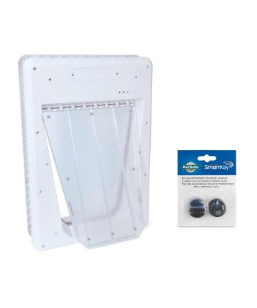 PetSafe Electronic SmartDoor - Collar Activated Dog and Cat Door - Small to Large Pets Large Door with SmartKey White