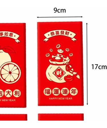 6 Pieces Chinese New Year Red Envelopes Lucky Money Envelope 2024 Dragon Hongbao Hong Bao for Spring Festival Birthday C Style C - Buy Online on SooperMarket.com