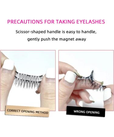 RZJZGZ Magnetic Eyelashes Natural Look Reusable Cat Eye Magnetic Lashes with Applicator Magnetic Eyelashes without Eyeliner Magnetic Lashes Kit No Glue or Eyeliner Needed (24P-4) - Buy Online on SooperMarket.com
