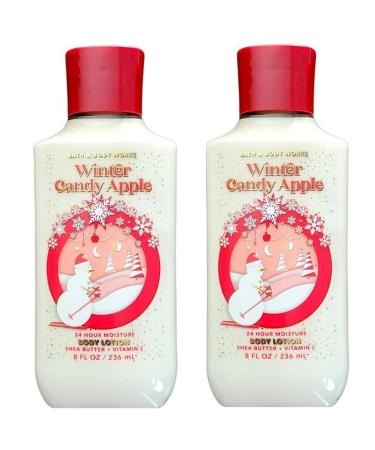 Bath and Body Works Winter Candy Apple Super Smooth Body Lotion 8 Oz -2 Pack (Winter Candy Apple)