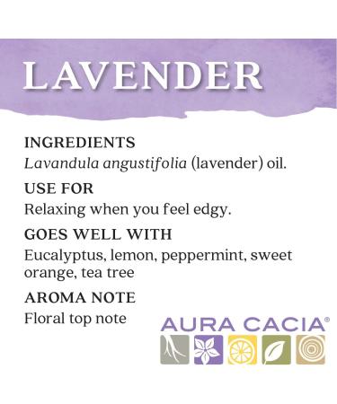 Buy Aura Cacia Organic Lavender Essential Oil - Pure 0.25 fl oz (7.4 ml) for Relaxation - Buy Online on SooperMarket.com