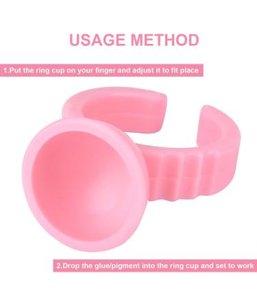 MEKK 300PCS Pink Glue Rings for Eyelash Extensions - Disposable Lash Extension Supplies - Buy Online on SooperMarket.com