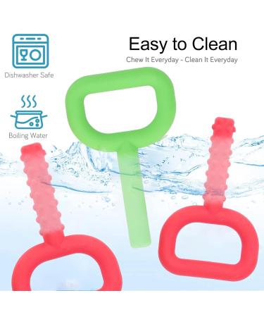 2 Pack D Letter Chew Toys | Silicone Teething Toys for Autism ADHD & Sensory Needs - International Shipping - Buy Online on SooperMarket.com