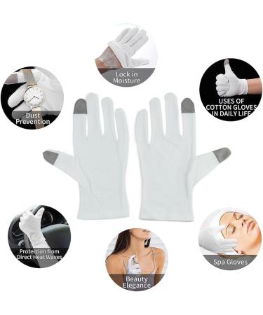 NTRUXZP Moisturizing Gloves 2 Pairs Touch Screen Cotton Gloves Overnight Heal Eczema Sleep Lotion Hands Spa Treatments Repair Rough Cracked Dry Cracked Skin - Buy Online on SooperMarket.com