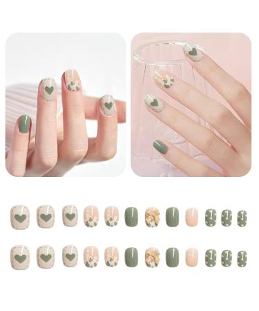 Medium Press-On Nails for Girls & Teens | Full Cover Ballerina Coffin False Nails - 24 Single-Colored Acrylics #05 - Buy Online on SooperMarket.com