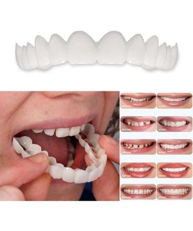 2 Pairs of Fake Teeth Veneers for Men and Women - Cosmetic Tooth Repair Kit - Buy Online on SooperMarket.com