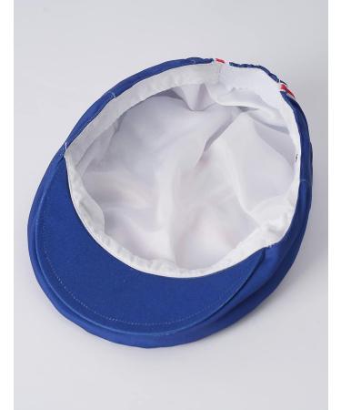 Kids Vintage Flat Cap | Breathable & Soft | 3-6 Months | Blue Red - Buy Online on SooperMarket.com