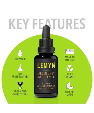 Argireline Youth Peptide Face Oil Serum - Anti-Aging Hydrating & Firming | Freshly Made Skincare - 30ml (1 Fl Oz) for International Shipping - Buy Online on SooperMarket.com
