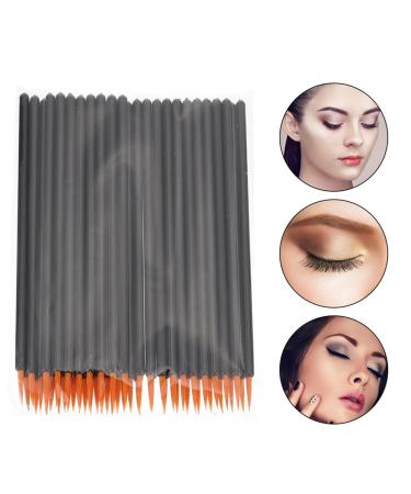 100pcs Disposable Eyeliner Brush Set | Makeup Applicator for Women | Practical & Durable Eye Tools | Artificial Fiber Makeup Brushes in Black - Buy Online on SooperMarket.com