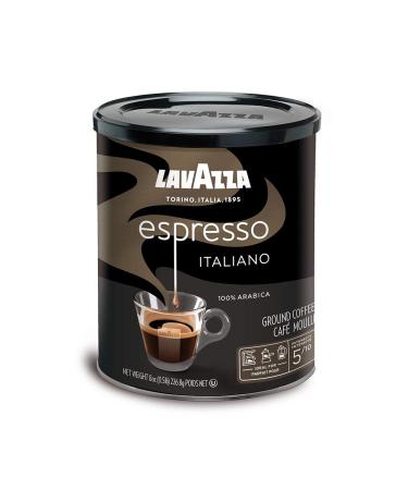 Lavazza Espresso Italiano Ground Coffee Blend, Medium Roast, 8-Oz Cans, Pack of 4 (Packaging May Vary) Authentic Italian, Blended And Roasted in Italy, Value Pack, Non-GMO, 100% Arabica, Rich-bodied Espresso Italiano 8 O