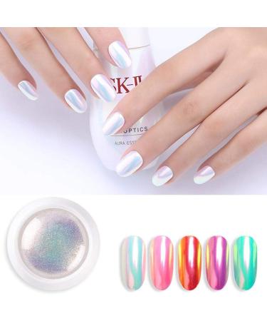 Nail Mirror Powder - Shiny Neon Effect Glitter for Chameleon & Mermaid Nail Art | International Shipping Available - Buy Online on SooperMarket.com