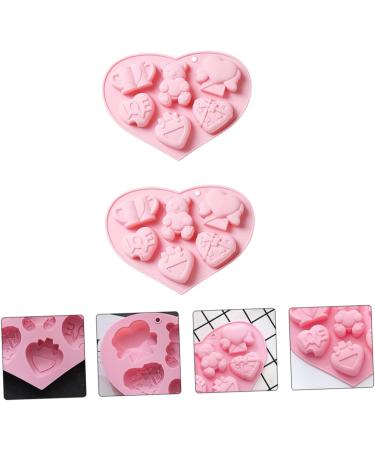 Alipis Chocolate DIY Mold 2pcs Cake Silicone Mold Silicone Molds Chocolate Cake Mold Baking Supply Donut Dog Biscuits 3D 20.7x15.2cm Pink - Buy Online on SooperMarket.com
