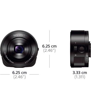 Sony DSC-QX10/B Smartphone Attachable 4.45-44.5mm Lens-Style Camera Black QX 10 Base - Buy Online on SooperMarket.com