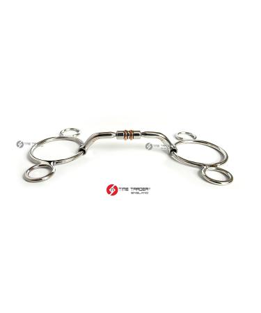 2 Two Ring Horse Bit Universal Copper Roller & Inlay Snaffle Gag (5") - Buy Online on SooperMarket.com