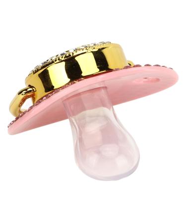 Gold Baby Pacifier Set with Rhinestones - Lightweight Pacifier for 6-18 Months (Letter A) - Perfect for Home Use - Buy Online on SooperMarket.com