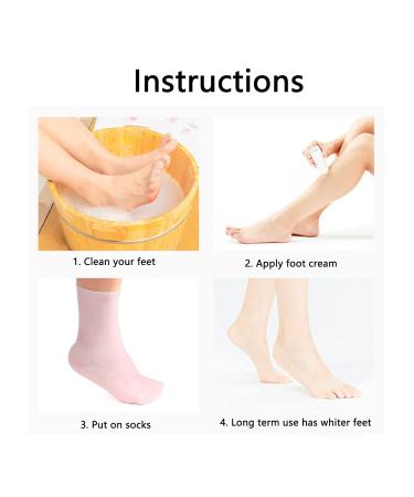 Buy Silicone Moisturizing Gel Socks with Essential Oils for Cracked Heels | Shock Absorbing Pressure Relief - International Shipping Available - Buy Online on SooperMarket.com