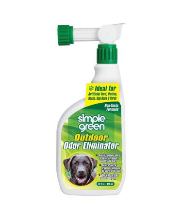 SIMPLE GREEN Outdoor Odor Eliminator for Pets Dogs Ideal for Artificial Grass & Patio (32 oz Hose End Sprayer) Milky White 946.4 ml (Pack of 1)