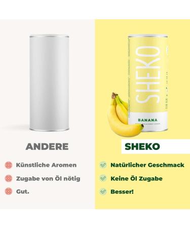 Sheko Banana Meals Shake - 25 Creamy Low-Calorie Banana Shakes | Weight Loss Diet | Delicious 200kcal Shake with Shaker - Buy Online on SooperMarket.com