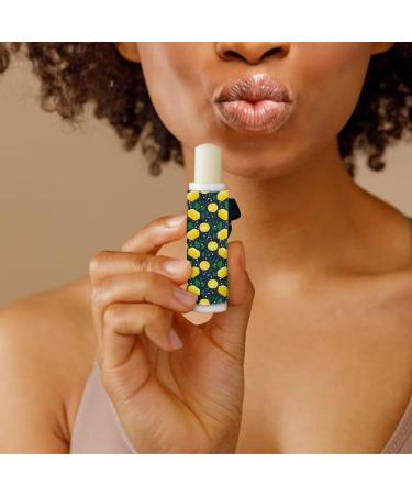 SCRAWLGOD Lemon Print Lip Balm Holder Keychain Portable Lip Balm Sleeve keychain Chapstick Holder Secure and Nice Hand Feeling Set of 5 Lemon 5 - Buy Online on SooperMarket.com